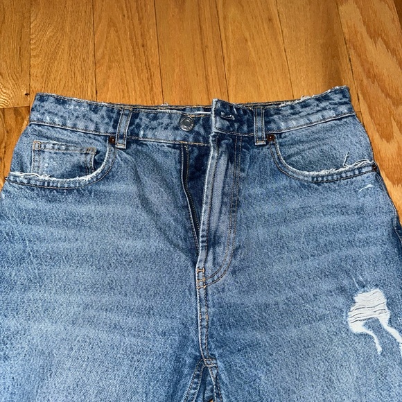 Zara denim jeans medium wash boyfriend mom style HighWaisted - Picture 6 of 6